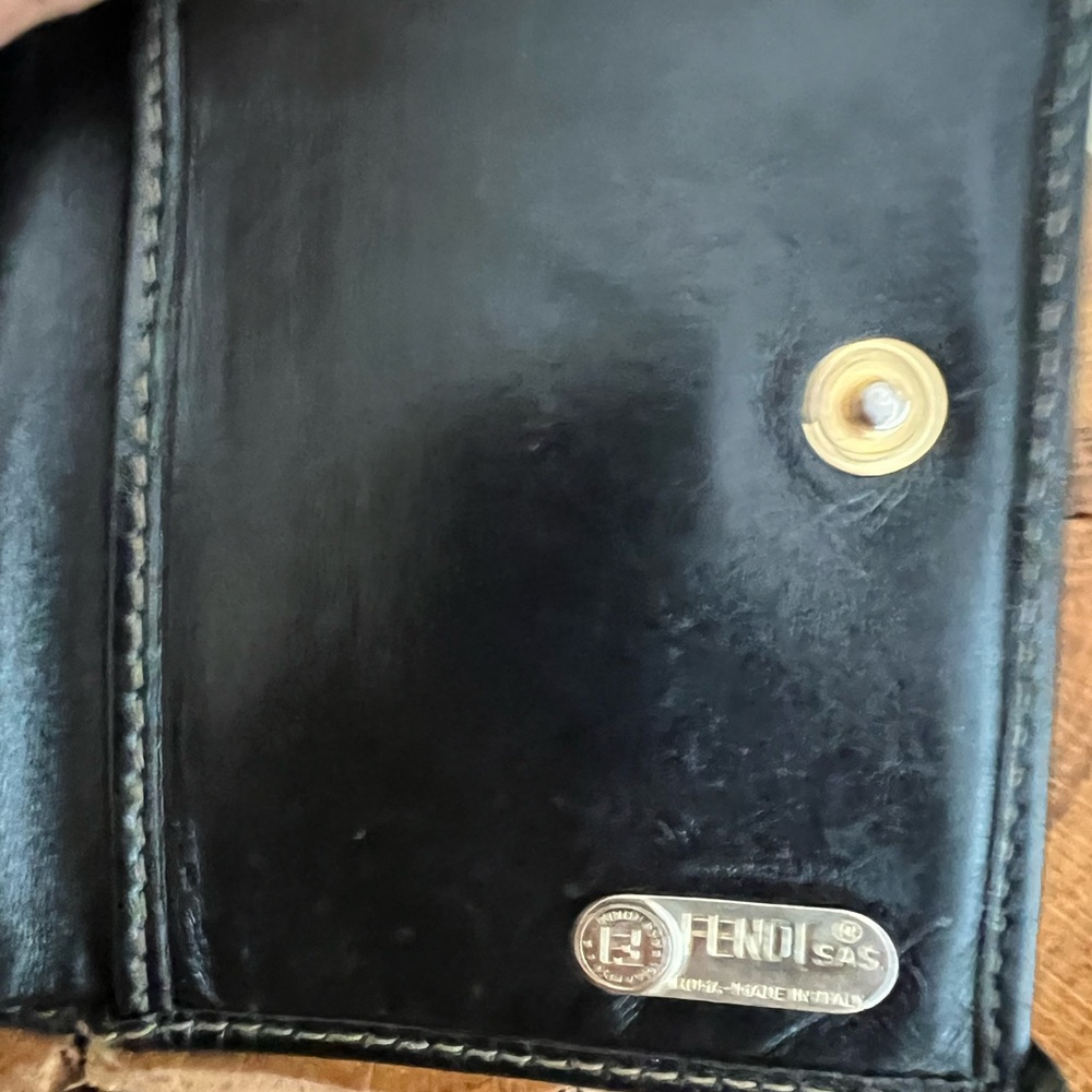 FENDI Block Checkered Trifold Wallet - Picture 4 of 13